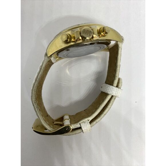 Michael Kors MK5973 Women's White Leather Analog Dial Quartz Wrist Watch XX494 - Picture 11 of 12